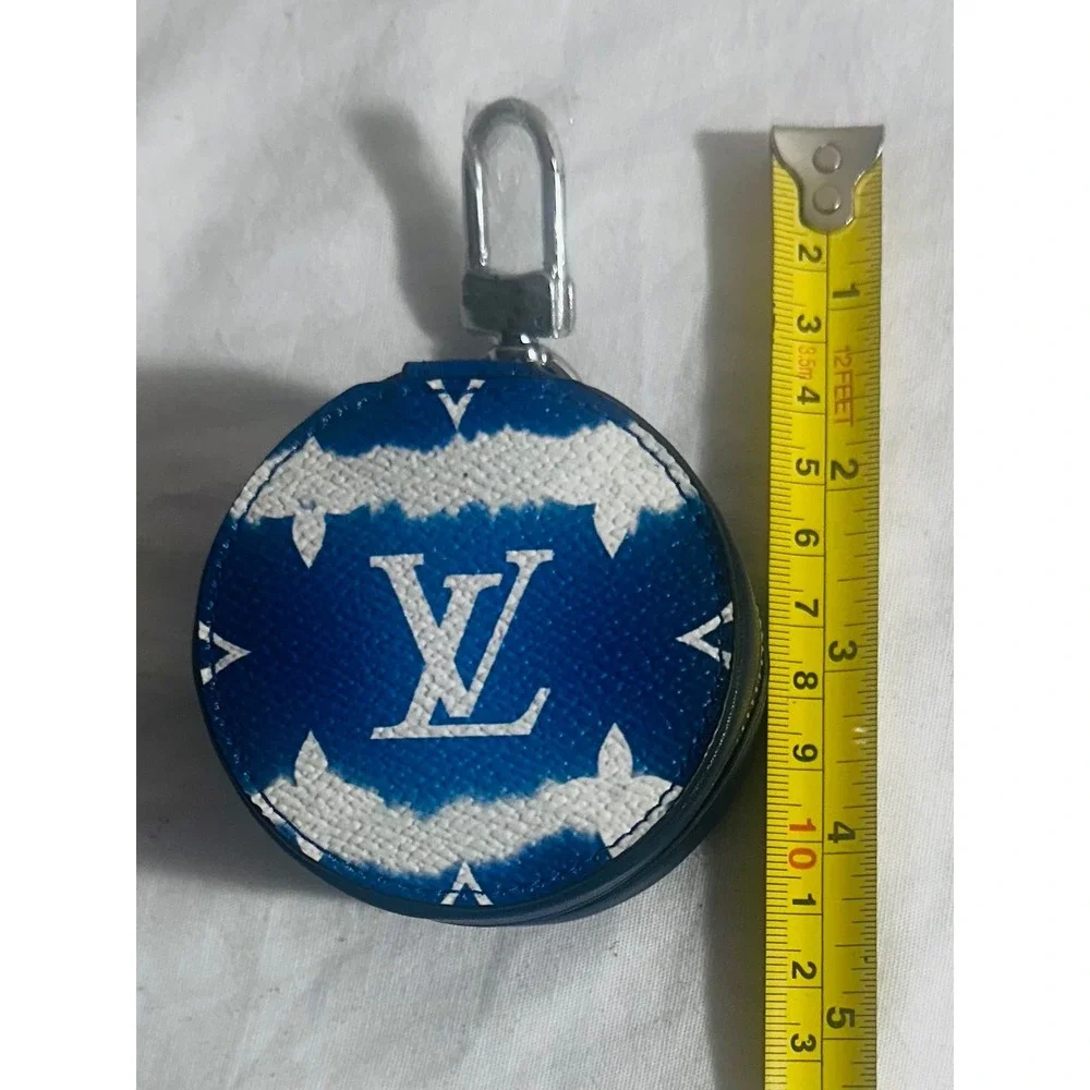 Louis Vuitton Monogram Clouds Round Coin Purse Bag Charm Blue White Virgil Abloh